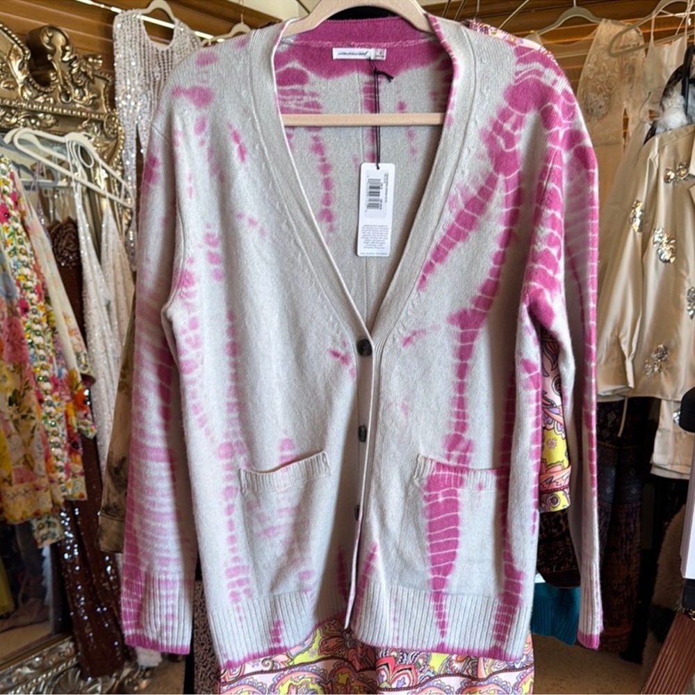 Pink Tie-Dye Women's Sweater